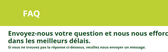 Nouveau site : comment nous envoyer vos questions avec la FAQ ?